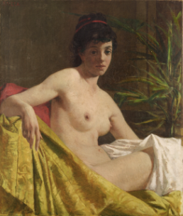 Spartaco Vela
Study of a female nude
Undated, oil on canvas
