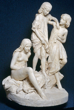 Vincenzo Vela
Three Bathers. Portrait of the Daughters of Marchese Ala Ponzone
1863, plaster, original model
