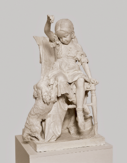 Portrait of the Young Contessa Leopoldina d'Adda with a Dog
1852-54
plaster, original model