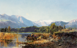 Ambrogio Preda (1839-1906)
Vue du lac de Muzzano près de Lugano
n.d